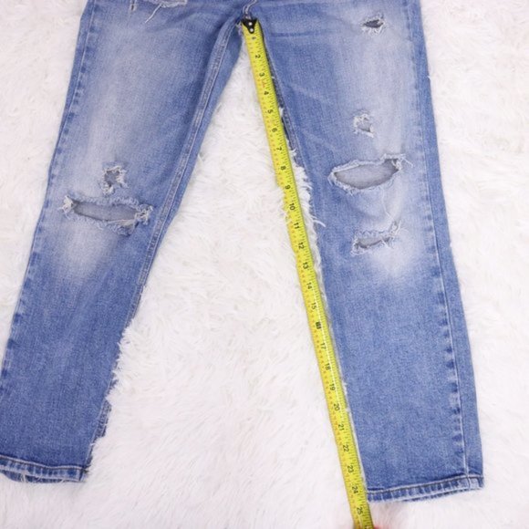 Zara mid rise medium wash ankle boyfriend jeans b7 - Picture 7 of 9
